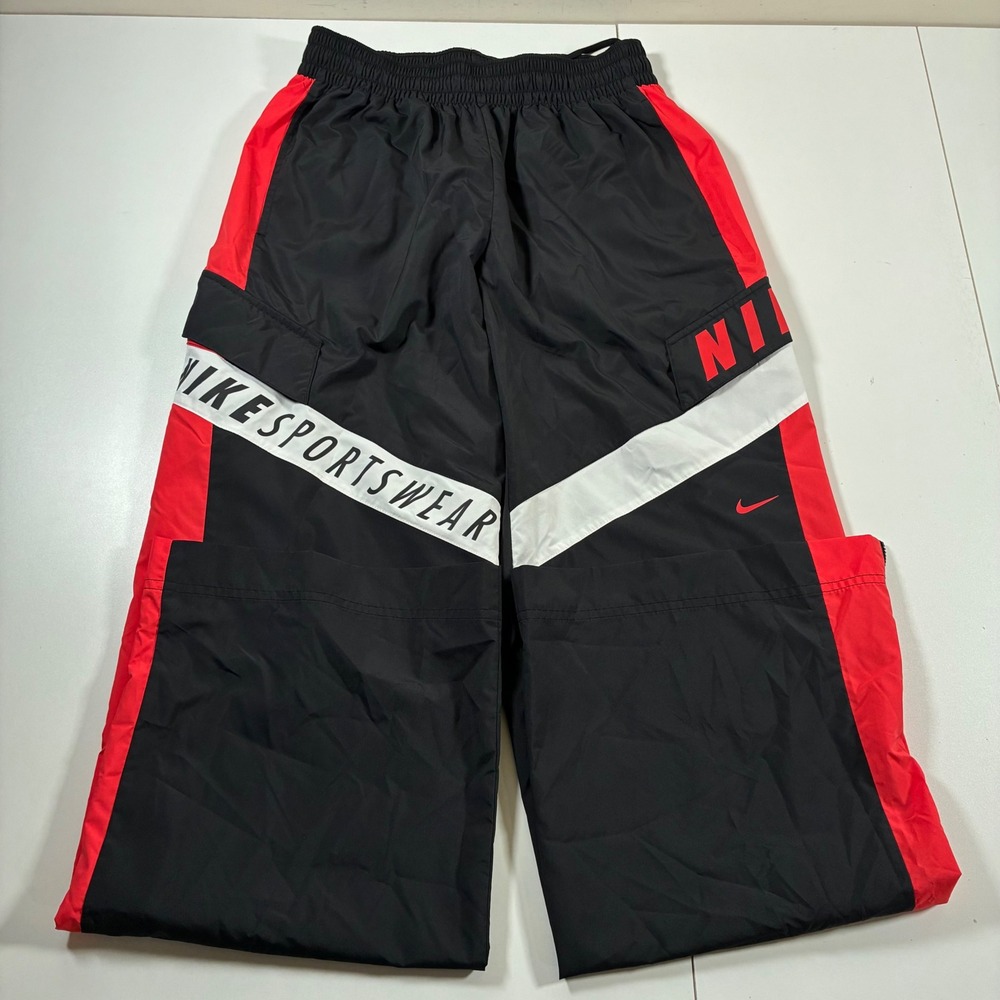 Nike Sportswear Cargo Pants Women Small HF5957 High Waisted Colorblock Wide Leg - Picture 2 of 11